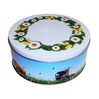 Small tin box packaging food grade metal tin can for cake or cookie