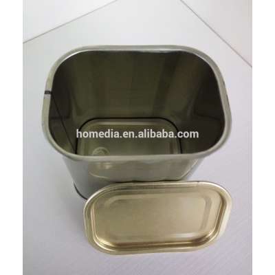 701# Metal Empty Trapezoidal Tin Can for Meat Packaging