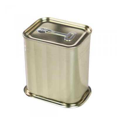 Wholesale 304#Food Empty Square Tin Box for Luncheon Meat Food Packaging