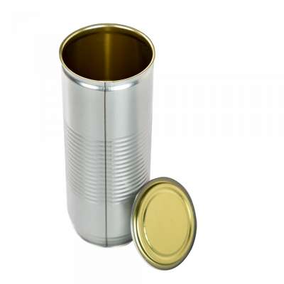 Tinplate Box Manufacturers Supply Cylindrical Universal Packaging Tin Cans Non-Printing Plain Color Storage Cans