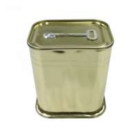 701# food grade empty hinged trapezoidal canning corned beef tin cans Take the key